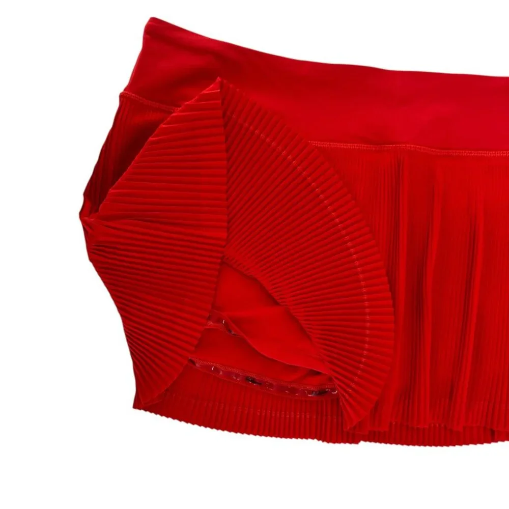 Lululemon Court Rival High-Rise Tennis Skirt Red Size 12 Pleated Lined Tall - Picture 4 of 4